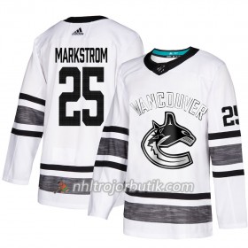 Män Ishockey Vancouver Canucks tröja Jacob Markstrom 25 Vit 2019 All-Star Adidas Authentic